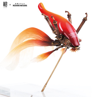 末那末匠 Carassius Auratus 红色大金鱼艺术雕像 松冈道弘