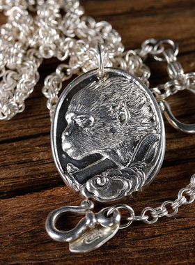 末那西游悟空东方猴子925银项链