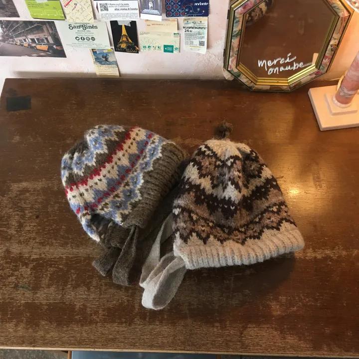 费尔岛提花 巴拉克拉法帽 秋冬复古保暖护耳包头毛线针织帽子