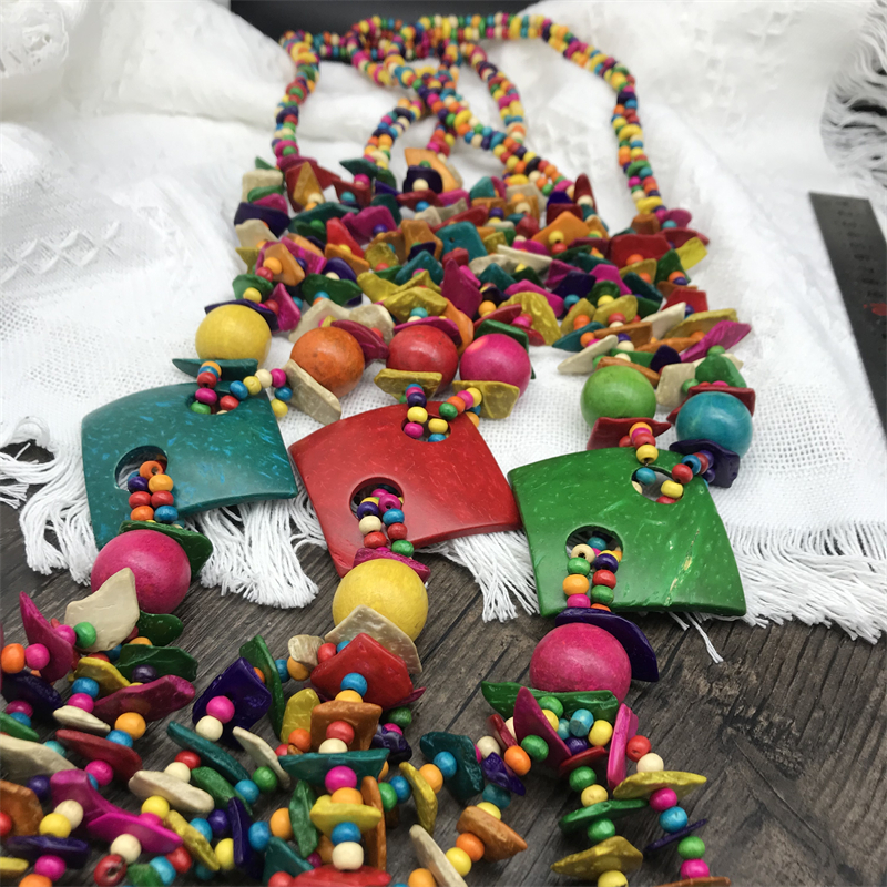 木质防过敏菱形女彩色旅游沙滩