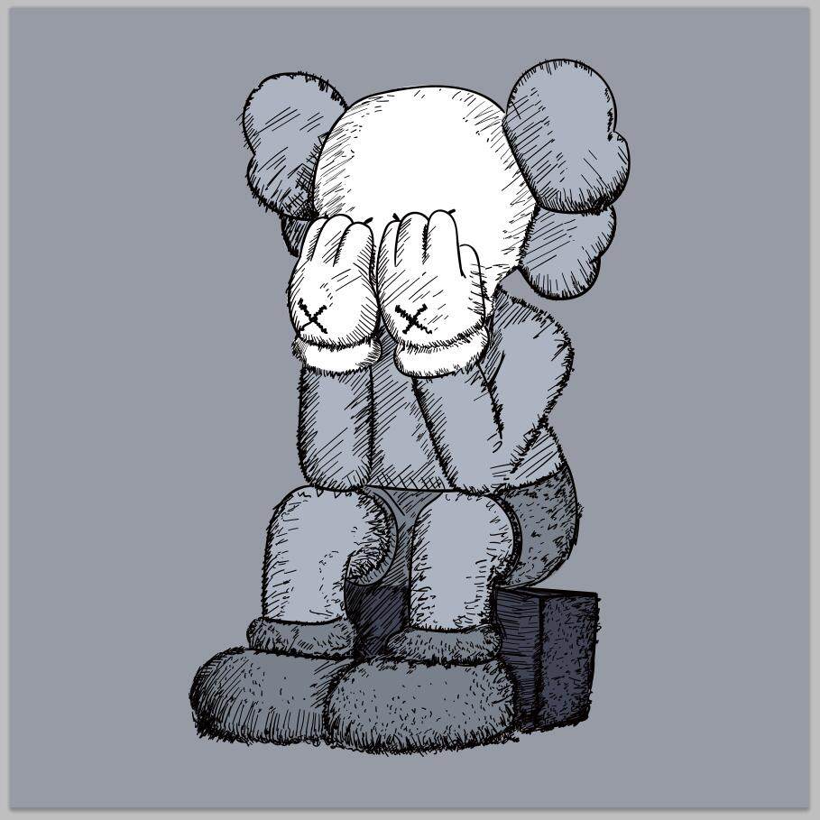 卡通动漫波普风沙发大尺寸无框画