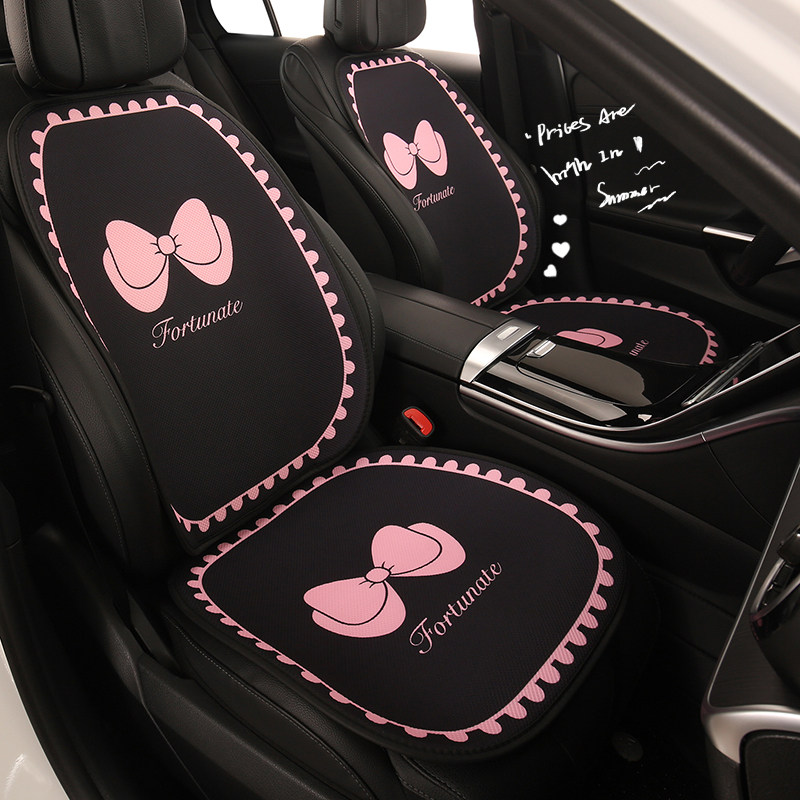 汽车坐垫四季通用冬季卡通座垫新款半包网红座椅套高级感单个座套