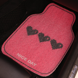 汽车脚垫主驾驶后排可爱地垫可裁剪丝圈防滑防脏新款车用地毯女生
