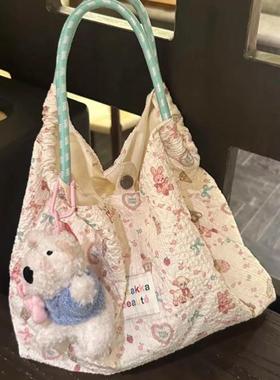 女包RJW卡可爱单兔通子包女学生韩肩版帆布包卡通大容量手拎包通