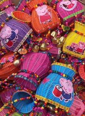 可爱清仓小背篓儿童织款民族风手工编旅出游演出幼儿园QYL新活动