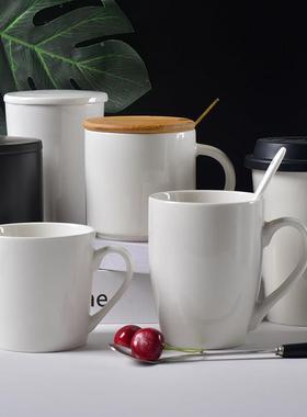 创意批陶马杯广P1-01告酒店办发公室水杯定制log克o瓷带盖勺子印