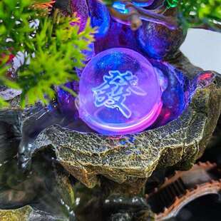 激光雕刻水晶球配件件流水假山MAX气泡球玻球喷泉盆鱼缸摆璃配景