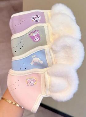 库A04600口米儿童护耳罩一体2025新款冬季保暖防寒男童女勒童防风