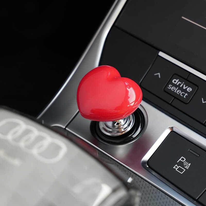 汽车一键启动改装按键个性创意心形陶瓷金属点火圈按钮装饰保护盖
