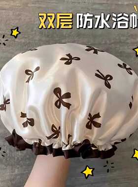 双层浴帽防澡头套SCYM-ZZG家用童女成人儿发套厨房水防油烟发膜好
