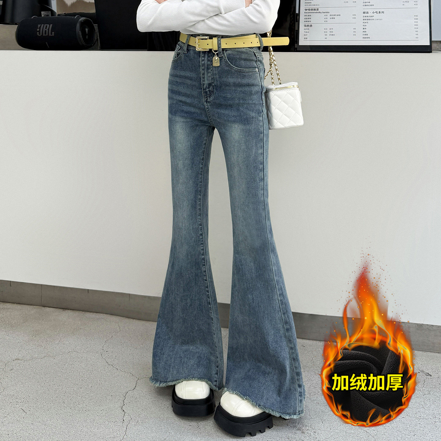 女童牛仔裤秋冬款2025新款儿童加绒加厚喇叭裤中大童休闲洋气裤子,童装/婴儿装/亲子装,裤子,淘宝优惠券,粉丝福利购,淘宝优惠卷