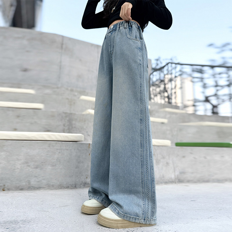 女童裤子春装2026新款洋气儿童牛仔裤初中大童女孩春季窄版直筒裤,童装/婴儿装/亲子装,裤子,淘宝优惠券,粉丝福利购,淘宝优惠卷