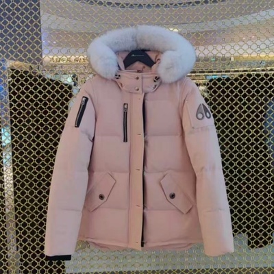 Moose Knuckles慕瑟纳可小剪刀3Q修身保暖女士连帽鸭绒毛领羽绒服