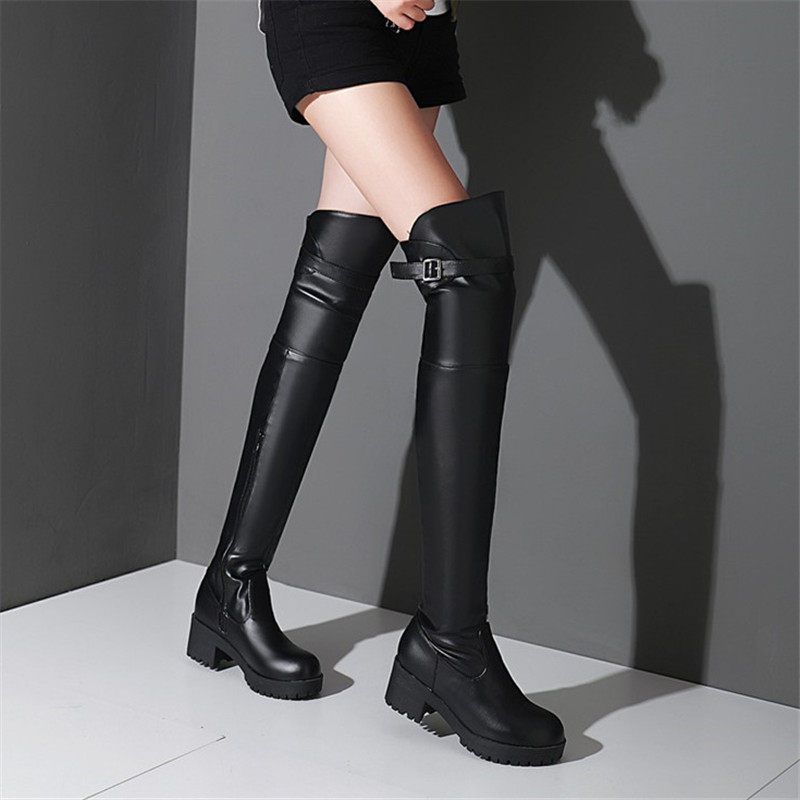 BOOTS OVER-THE-KNEE BOOTS PLUS SIZE 41-43 WOMENS SHOES 2024 NEW AUTUMN AND WINTER VELVET WOMENS BOOTS FAT MM THICK LEGS