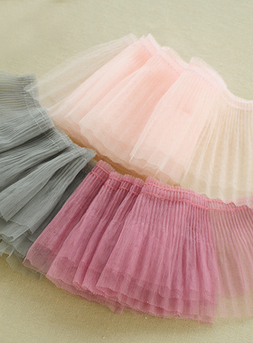 12新款湖北省CM宽网纱风琴褶 服装裙子花边带 芭比袖口床帘改衣服