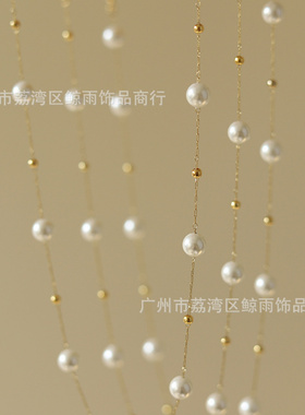 鲸雨饰品仲夏气泡项链玻璃珍珠手