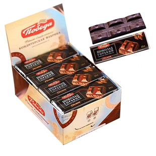 凯旋72%纯可可黑巧克力牛奶条状奶油巧克力 俄罗斯进口巧克力胜利