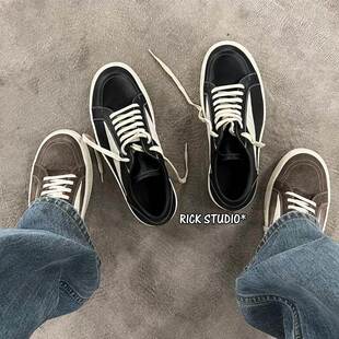 【自主高定】RICK OCEAN RO侵权倒三角奶香厚底OWENS低帮休闲板鞋