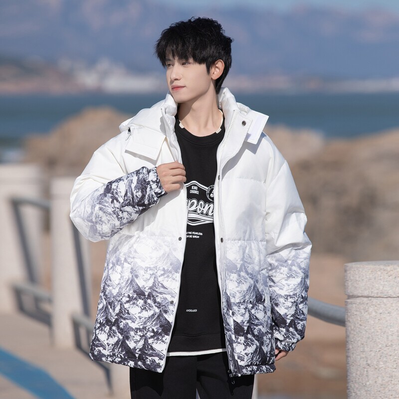 奥莱官网白鸭绒变色羽绒服男外套