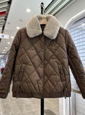 妈妈冬装短款PU皮棉衣中老年棉服