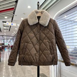 新款 时尚 PU皮棉衣冬装 短款 洋气高贵棉服外套中老年上衣棉袄 妈妈装
