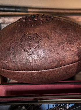 Modest Vintage Player复古美式英式橄榄球 牛皮手工缝制收藏礼物