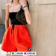 MADEINAM2019 quần short lười hè dễ dàng thun thun cotton thể thao quần short nữ nhiều màu - Quần short