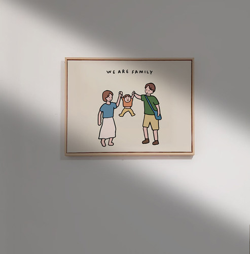 超薄电表装饰画一家人温馨防水