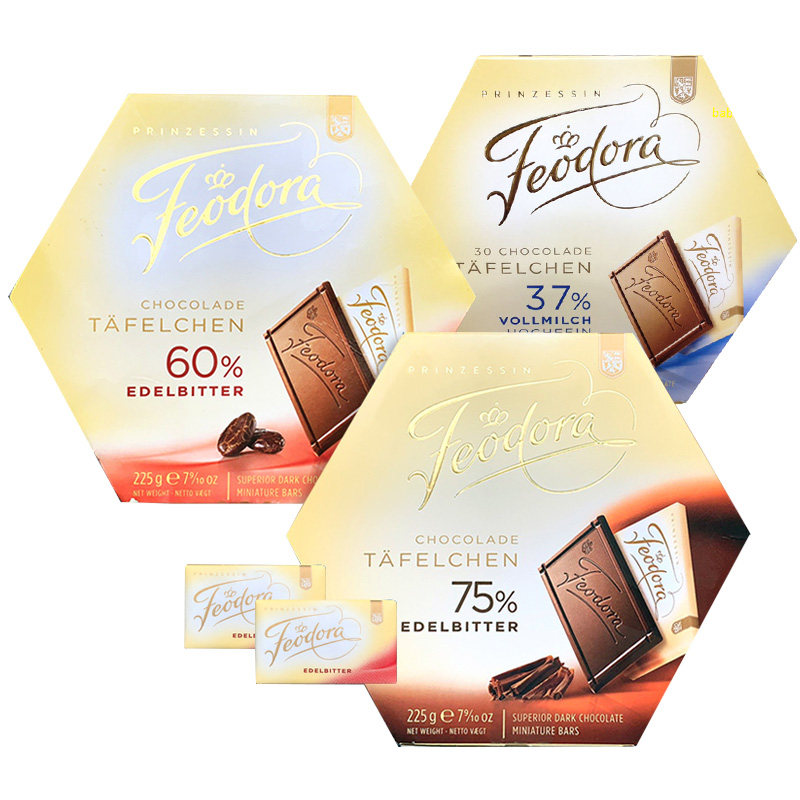 德国进口feodora公爵夫人黑巧克力周润发电影同款吃的礼盒装30片