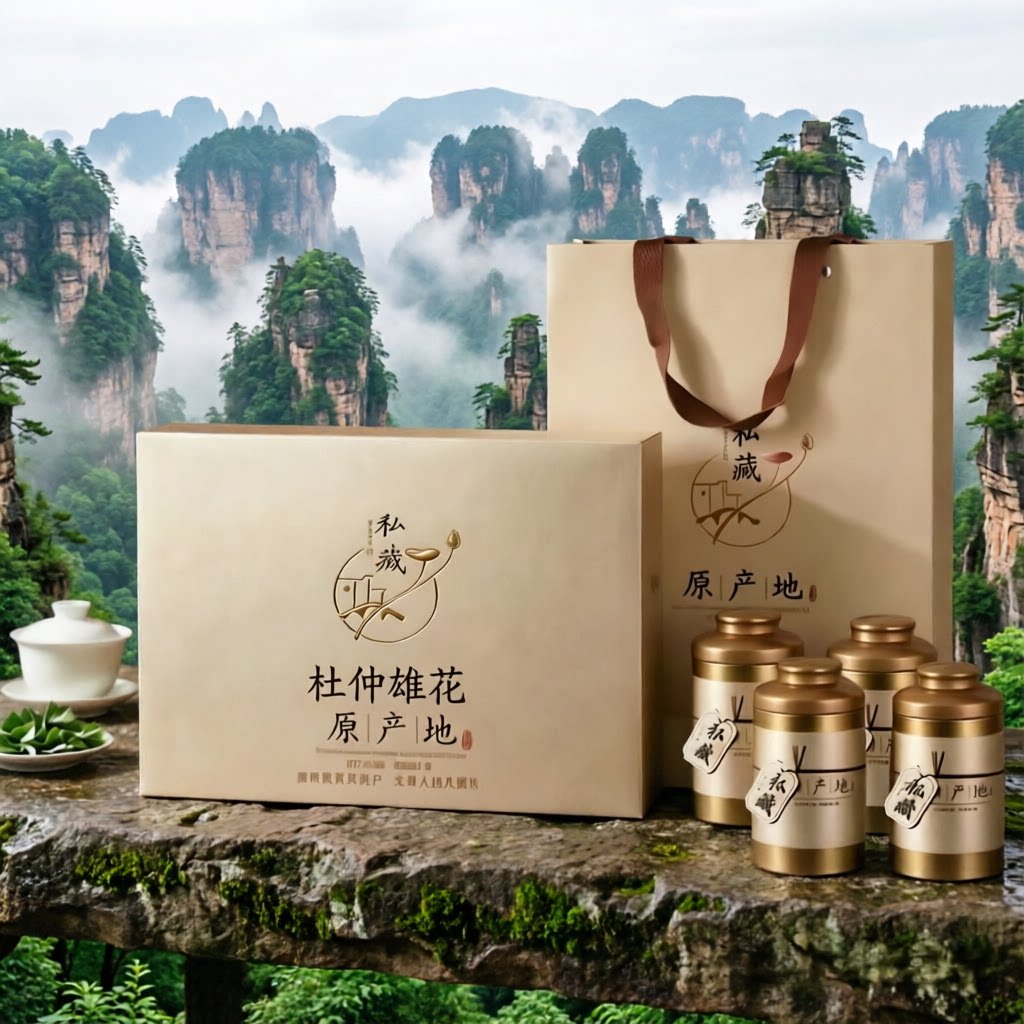 湖南张家界特产杜仲雄花湘西杜仲雄花茶正品印象杜仲茶伴手礼盒装
