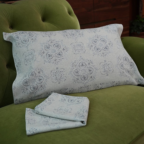 平安扣夏日软凉席枕巾一对