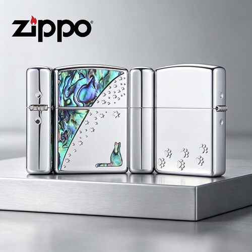 Zippo打火机贝壳喵望星空