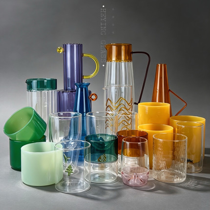 618禾樱出口zarahome欧式高硼硅耐热玻璃水杯水壶酒杯创意新款
