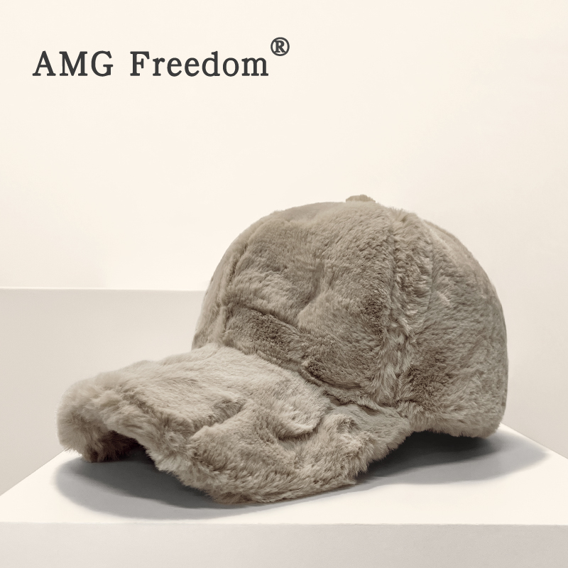 秋冬季毛绒保暖加绒加厚鸭舌帽