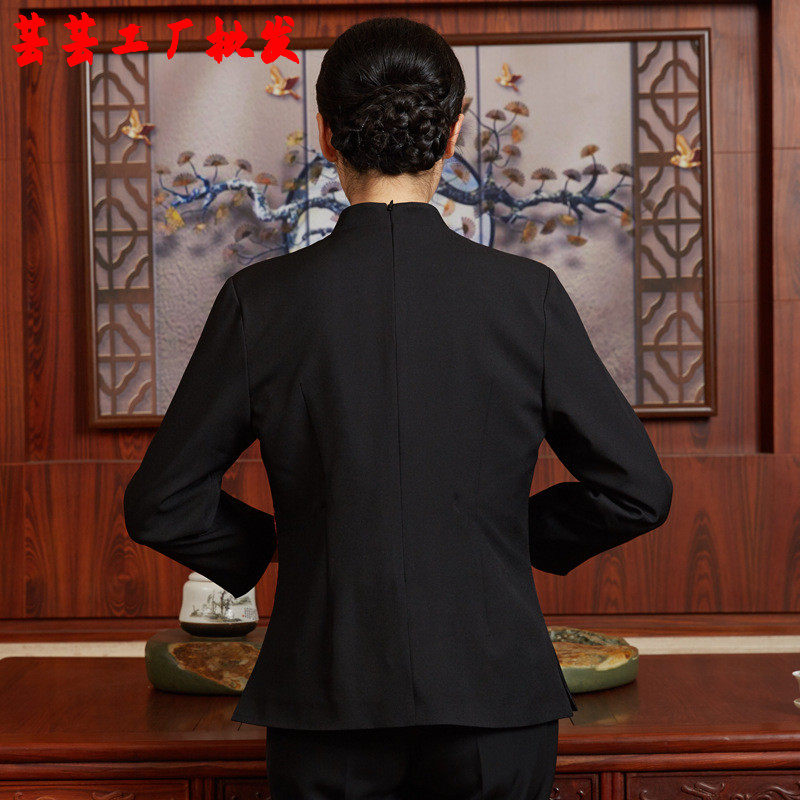 CHINESE RESTAURANT WAITER OVERALLS LONG SLEEVED AUTUMN AND WINTER CLOTHES HOTEL RESTAURANT RESTAURANT DINING FRONT HALL COAT NEW MENS AND WOMENS