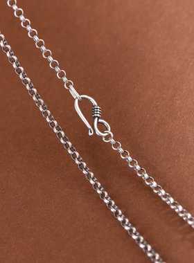 百搭项链S925纯银珍珠链男款