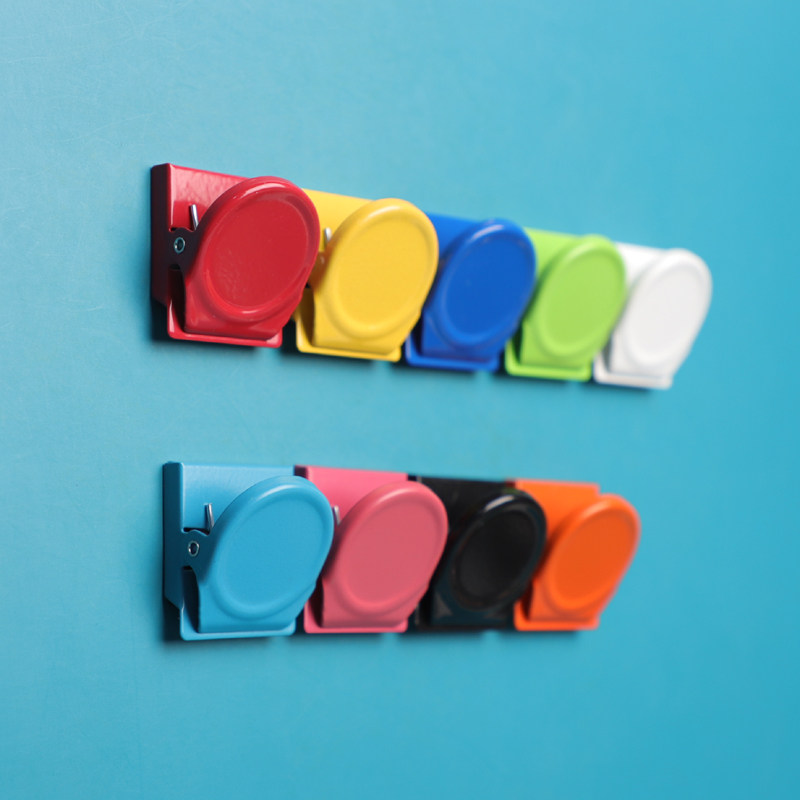 彩色可爱带磁铁小夹子照片夹冰箱贴磁贴冰箱装饰磁性贴磁力贴创意