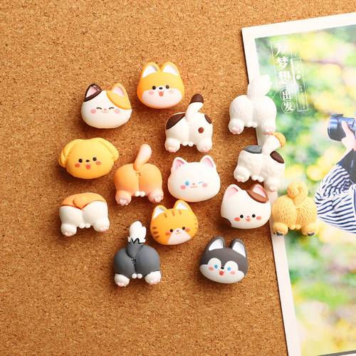 小猫头狗头爱心可爱卡通软木板图钉 工字钉大头钉按钉ins风照片墙