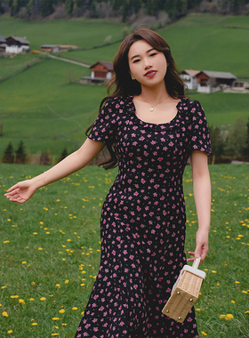 ERINA姨太太原创设计 【限量小码】南法田园连衣裙甜美小碎花度假