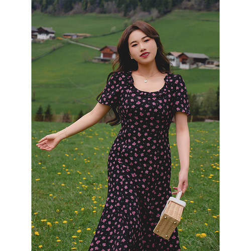 ERINA姨太太原创设计 【限量小码】南法田园连衣裙甜美小碎花度假