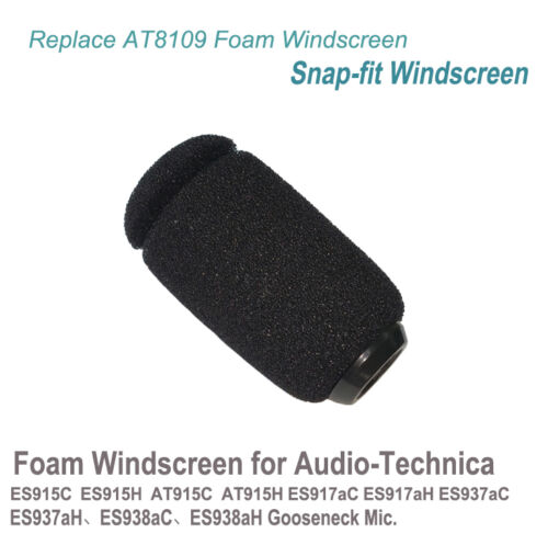 铁三角Audio-technica ES915H 鹅颈话筒海绵罩带架会议海棉AT8109