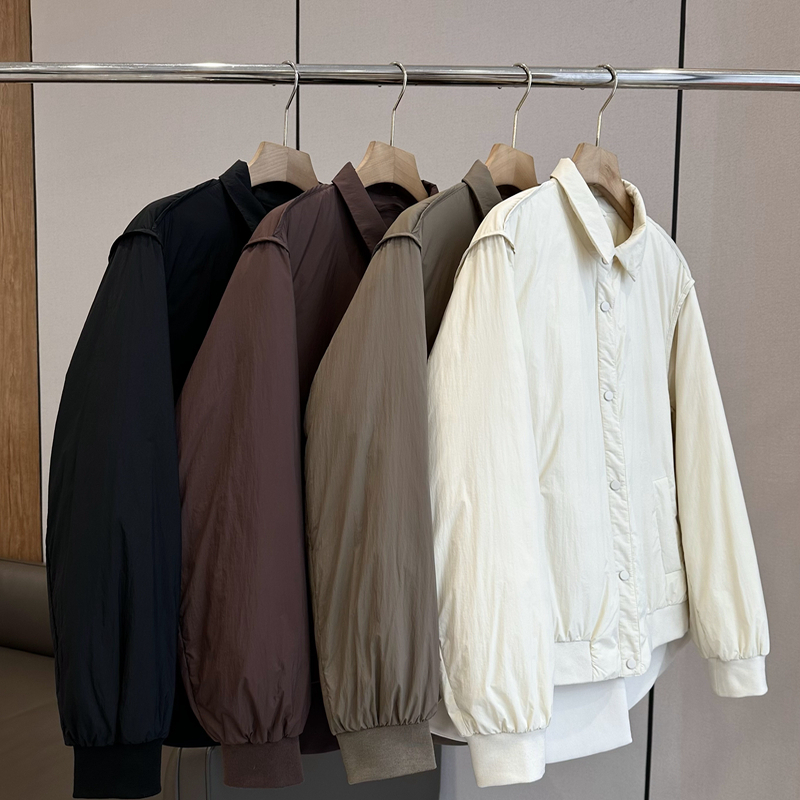 C4697 爆美荐 纯原货 超赞 假两件 衬衫领羽绒外套 鹅绒 休闲 女