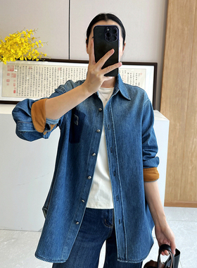 C4623 时尚巴黎的老店 品位不俗 休闲帅气风 刺绣标牛仔衬衫 外套