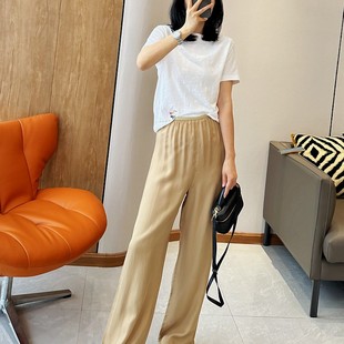 25年回馈清仓不退不换 原299元 C3274 五色铜氨丝松紧长裤