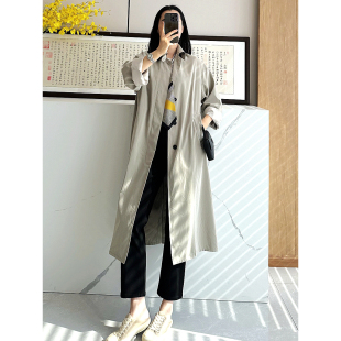 老店 永恒经典 范儿太足 C4864 长款 巴黎 及简休闲 风衣外套 时尚