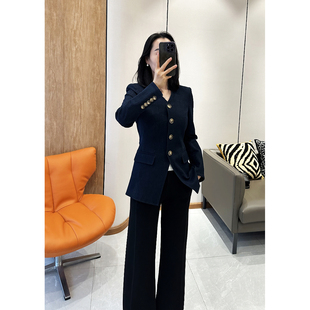 老店 满满高及感 修身 C4520 气质V领牛仔西装 巴黎 显瘦 外套 时尚