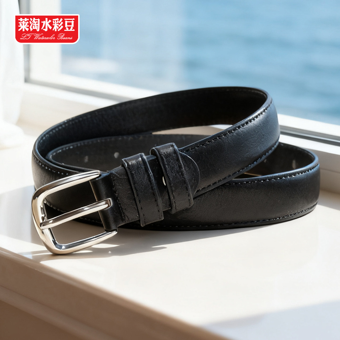 男童礼服皮带儿童黑色针扣裤腰带图片