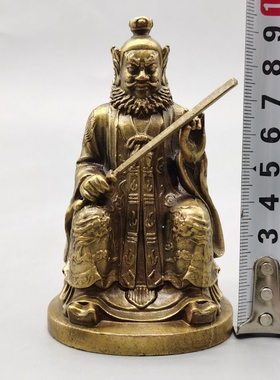 铜张天师摆件 张道陵老祖天师真人铜像家居摆件铜器