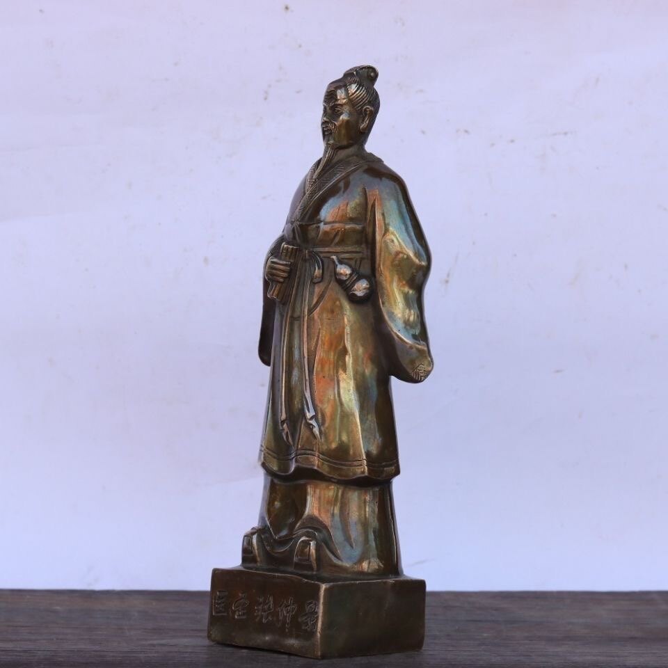 纯铜张仲景铜像医圣张仲景像中医诊所摆件工艺品礼品