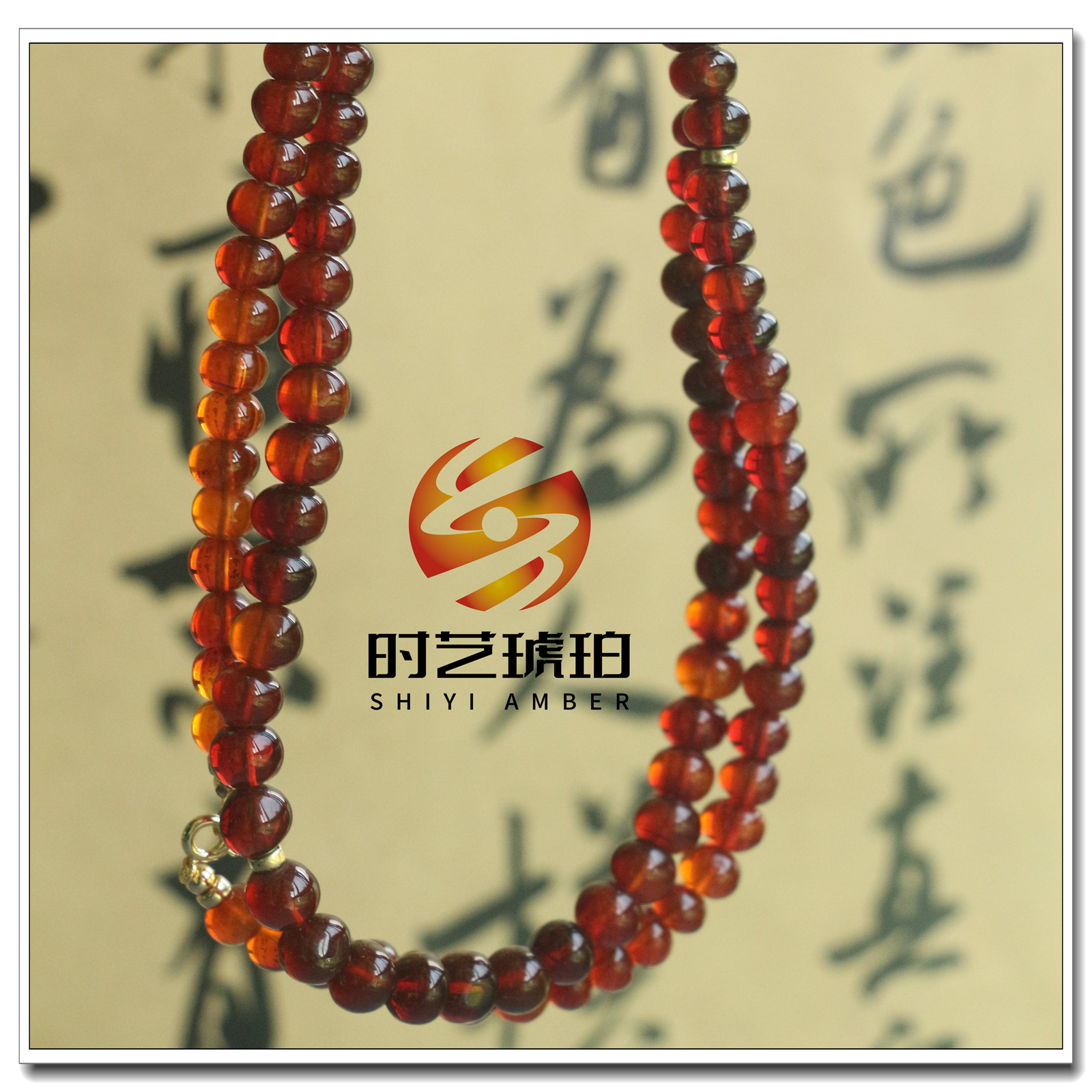 天然缅甸血珀琥珀蜜蜡项链